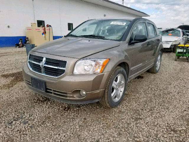 1B3HB48B47D160154 - 2007 DODGE CALIBER SX TAN photo 2