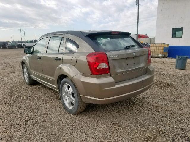 1B3HB48B47D160154 - 2007 DODGE CALIBER SX TAN photo 3