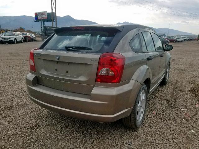 1B3HB48B47D160154 - 2007 DODGE CALIBER SX TAN photo 4