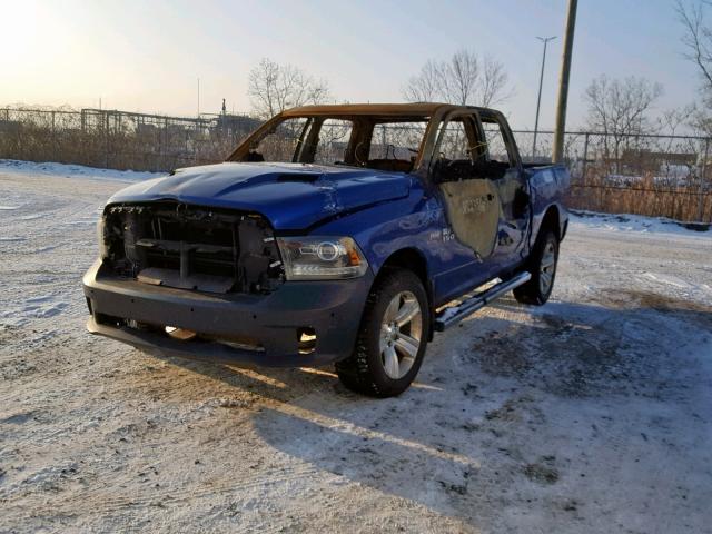 1C6RR7MT9GS130844 - 2016 RAM 1500 SPORT BLUE photo 2