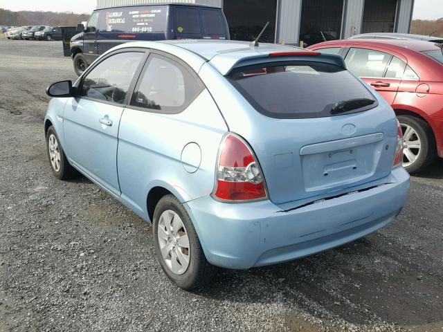 KMHCM3AC4AU164854 - 2010 HYUNDAI ACCENT BLU BLUE photo 3