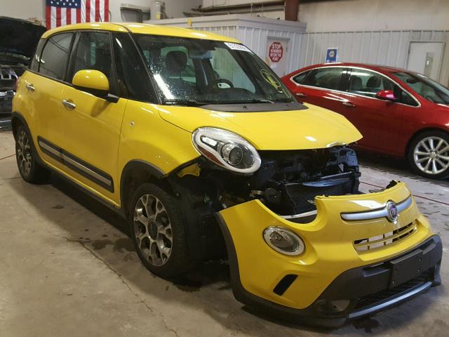 ZFBCFADH1EZ023763 - 2014 FIAT 500L TREKK YELLOW photo 1