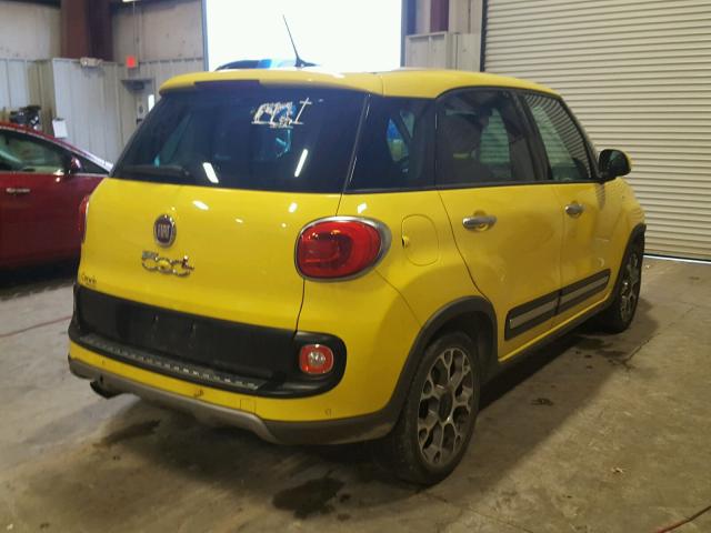 ZFBCFADH1EZ023763 - 2014 FIAT 500L TREKK YELLOW photo 4