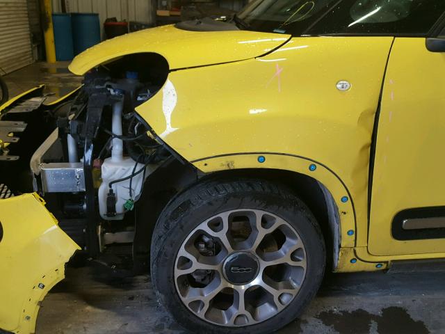 ZFBCFADH1EZ023763 - 2014 FIAT 500L TREKK YELLOW photo 9