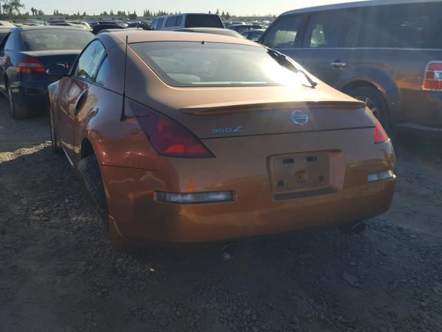 JN1AZ34E73T021791 - 2003 NISSAN 350Z COUPE ORANGE photo 3