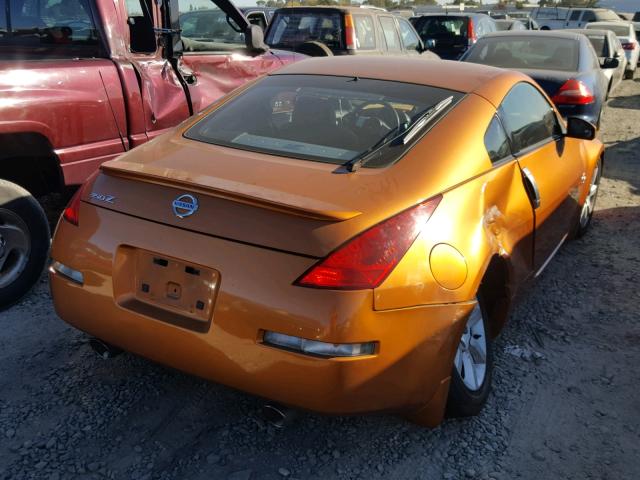 JN1AZ34E73T021791 - 2003 NISSAN 350Z COUPE ORANGE photo 4