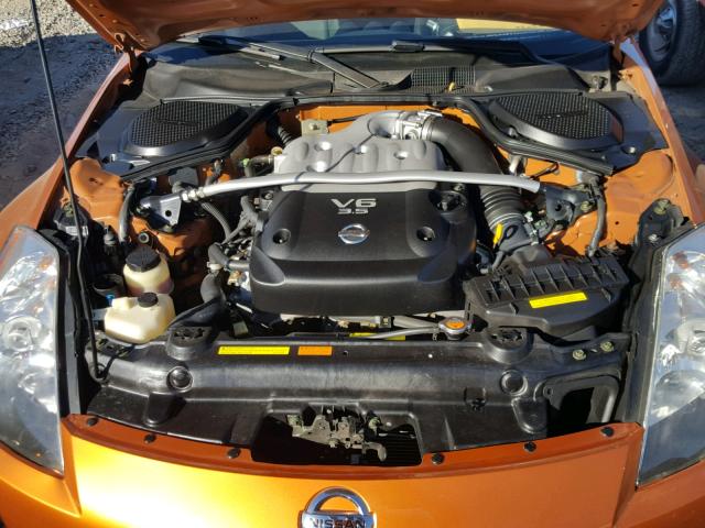 JN1AZ34E73T021791 - 2003 NISSAN 350Z COUPE ORANGE photo 7