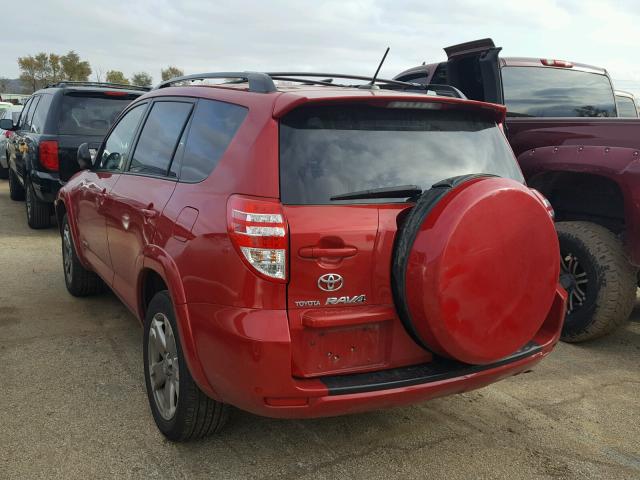 2T3RF4DV0AW042975 - 2010 TOYOTA RAV4 SPORT RED photo 3