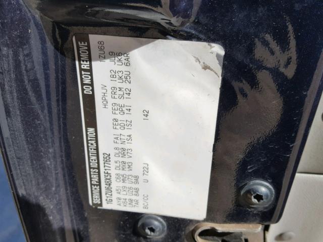 1G1ZU648X5F177652 - 2005 CHEVROLET MALIBU MAX 蓝色 照片 10