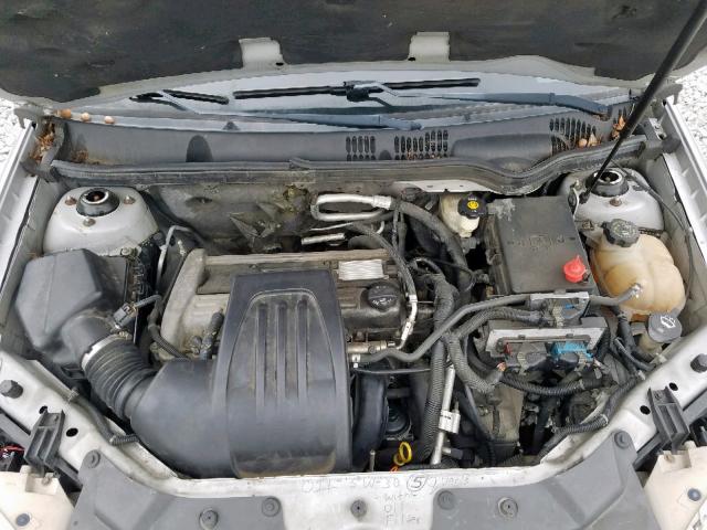 1G1AK52F757625788 - 2005 CHEVROLET COBALT SILVER photo 7