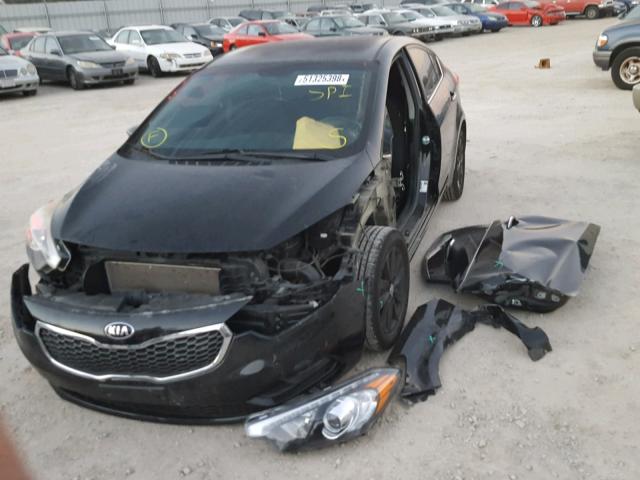 KNAFX4A81E5056571 - 2014 KIA FORTE EX BLACK photo 2