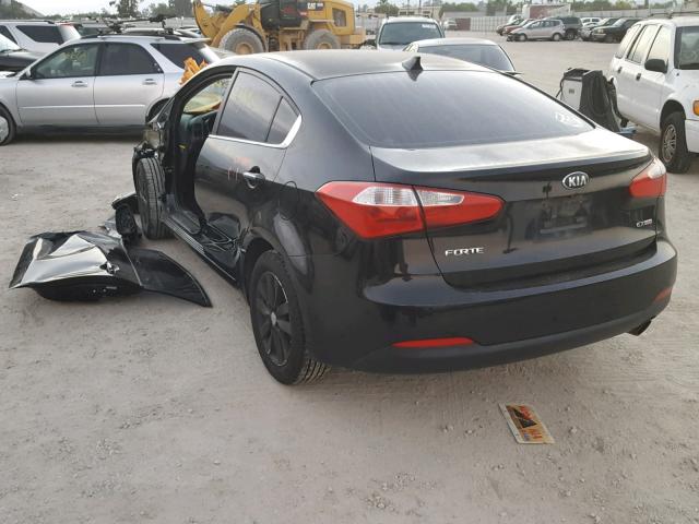 KNAFX4A81E5056571 - 2014 KIA FORTE EX BLACK photo 3