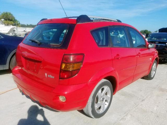 5Y2SL63875Z430521 - 2005 PONTIAC VIBE RED photo 4