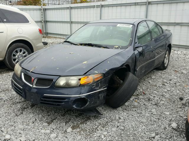 1G2HX54K814202932 - 2001 PONTIAC BONNEVILLE BLUE photo 2