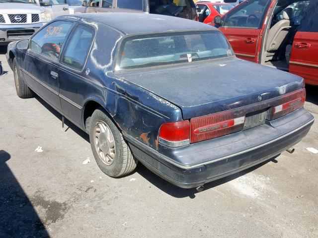 1MEPM60T5MH610174 - 1991 MERCURY COUGAR LS BLUE photo 3