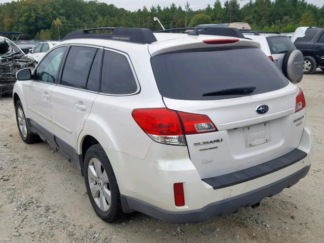 4S4BRBKC6B3420649 - 2011 SUBARU OUTBACK 2. WHITE photo 3