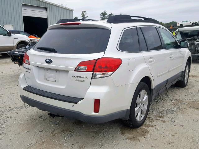 4S4BRBKC6B3420649 - 2011 SUBARU OUTBACK 2. WHITE photo 4