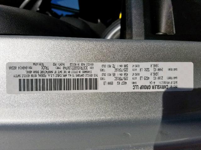 3C6TRVDG6EE120740 - 2014 RAM PROMASTER Gümüş foto 10