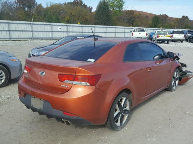 KNAFW6A39A5189463 - 2010 KIA FORTE SX ORANGE photo 4