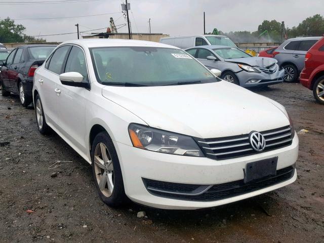 1VWBP7A30DC096316 - 2013 VOLKSWAGEN PASSAT SE WHITE photo 1