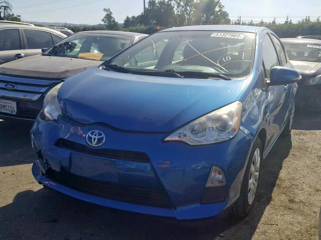 JTDKDTB39C1027976 - 2012 TOYOTA PRIUS C BLUE photo 2