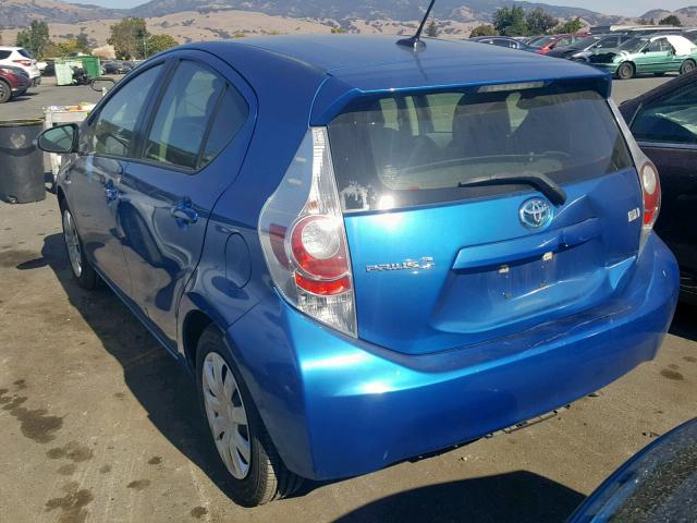 JTDKDTB39C1027976 - 2012 TOYOTA PRIUS C BLUE photo 3