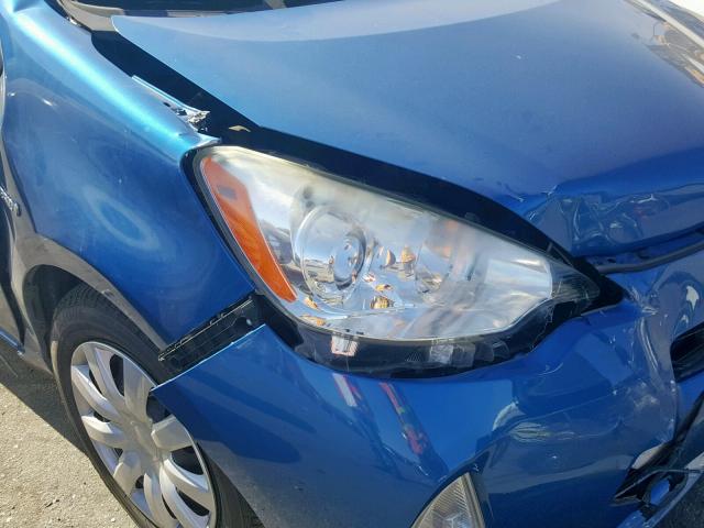 JTDKDTB39C1027976 - 2012 TOYOTA PRIUS C BLUE photo 9