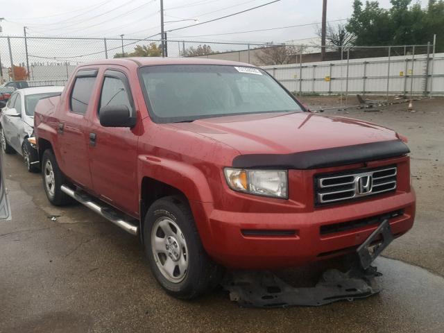 2HJYK16286H531488 - 2006 HONDA RIDGELINE MAROON photo 1