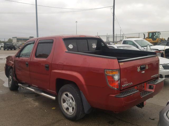 2HJYK16286H531488 - 2006 HONDA RIDGELINE MAROON photo 3