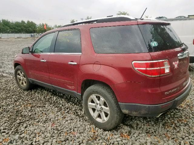 5GZEV23778J301803 - 2008 SATURN OUTLOOK XR RED photo 3