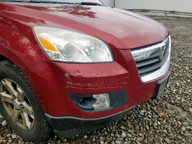 5GZEV23778J301803 - 2008 SATURN OUTLOOK XR RED photo 9