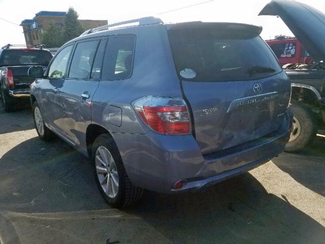 JTEEW44A082019884 - 2008 TOYOTA HIGHLANDER GRAY photo 3