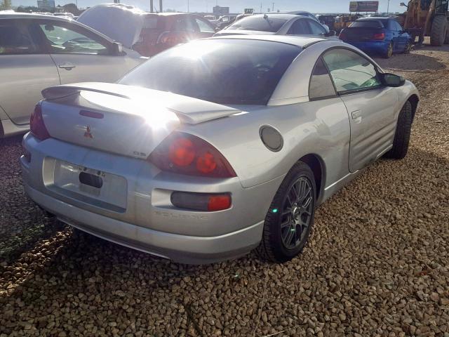 4A3AC44GXYE010069 - 2000 MITSUBISHI ECLIPSE GS SILVER photo 4