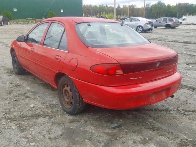 1MEFM10P1XW619777 - 1999 MERCURY TRACER GS RED photo 3