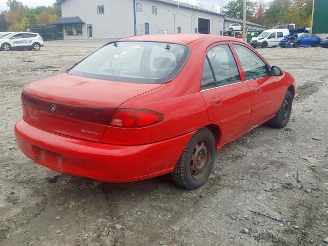 1MEFM10P1XW619777 - 1999 MERCURY TRACER GS RED photo 4