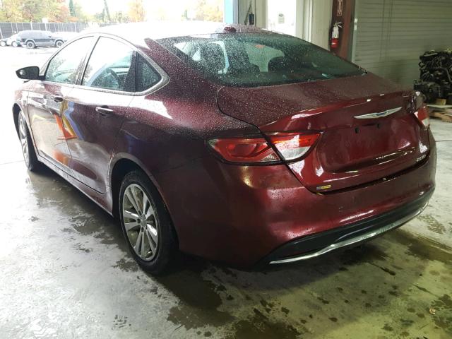 1C3CCCAB8FN714920 - 2015 CHRYSLER 200 LIMITE MAROON photo 3