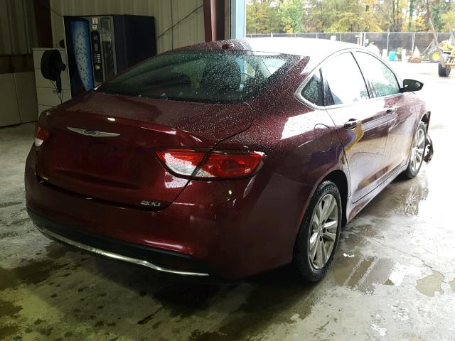 1C3CCCAB8FN714920 - 2015 CHRYSLER 200 LIMITE MAROON photo 4