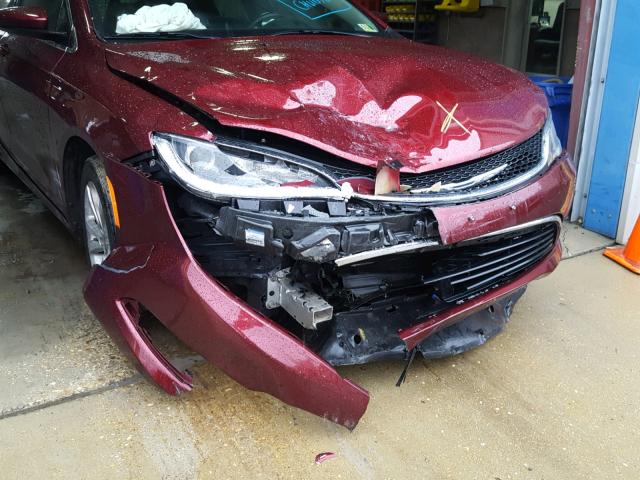 1C3CCCAB8FN714920 - 2015 CHRYSLER 200 LIMITE MAROON photo 9