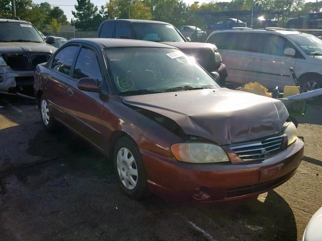 KNAFB121535224191 - 2003 KIA SPECTRA BA BURGUNDY photo 1