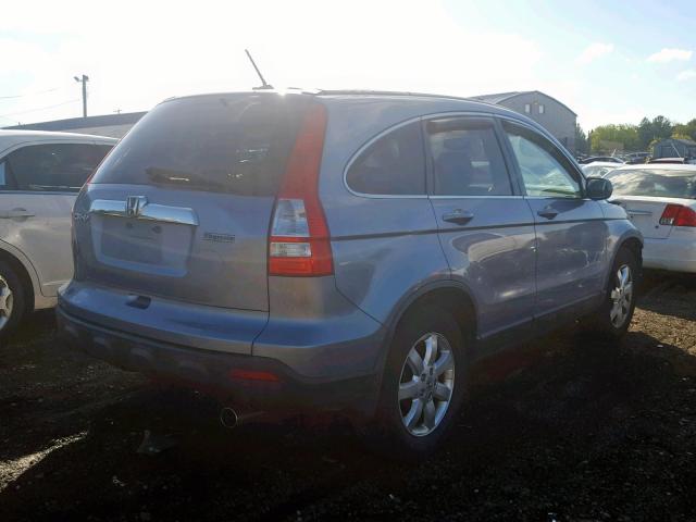 JHLRE48717C004488 - 2007 HONDA CR-V EXL BLUE photo 4