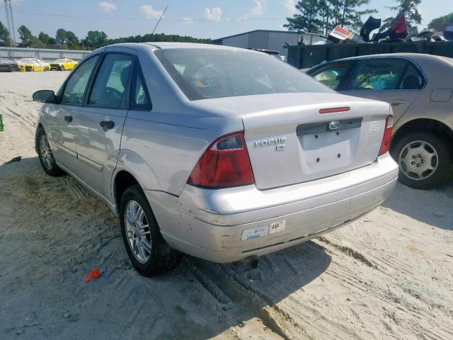 1FAFP34N37W319757 - 2007 FORD FOCUS ZX4 GRAY photo 3