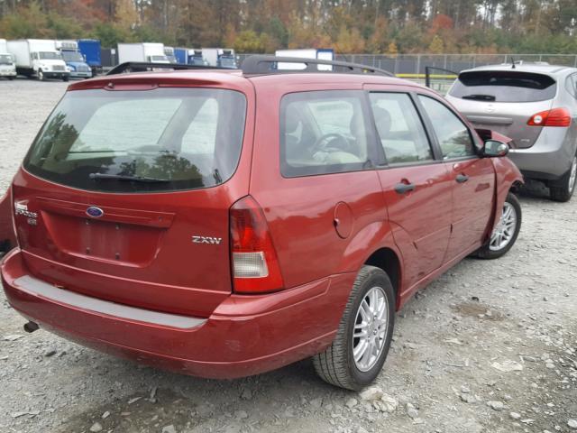 1FAFP36N55W209917 - 2005 FORD FOCUS ZXW BURGUNDY photo 4