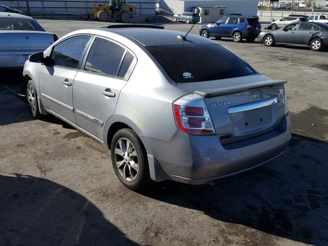 3N1AB6AP8CL692807 - 2012 NISSAN SENTRA 2.0 GRAY photo 3