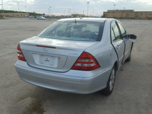 WDBRF92H17F914356 - 2007 MERCEDES-BENZ C 280 4MAT GRAY photo 4