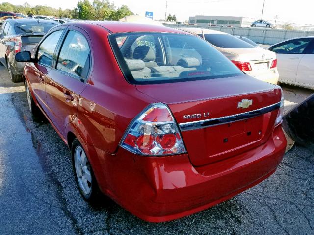 KL1TG56607B116757 - 2007 CHEVROLET AVEO LT BURGUNDY photo 3