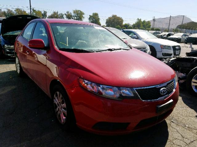 KNAFU4A26D5740308 - 2013 KIA FORTE EX RED photo 1