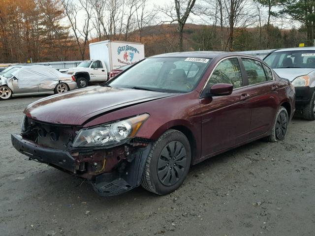 1HGCP26309A096226 - 2009 HONDA ACCORD LX MAROON photo 2