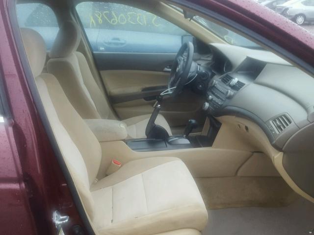 1HGCP26309A096226 - 2009 HONDA ACCORD LX MAROON photo 5