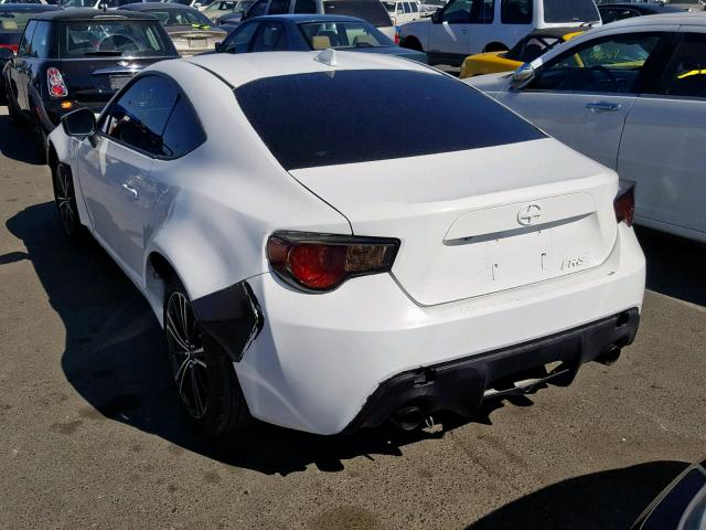 JF1ZNAA14G8705276 - 2016 TOYOTA SCION FR-S WHITE photo 3