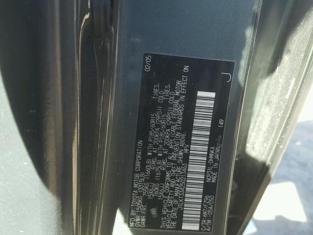 JTLKT334250213463 - 2005 TOYOTA SCION XB Сұр фото 10